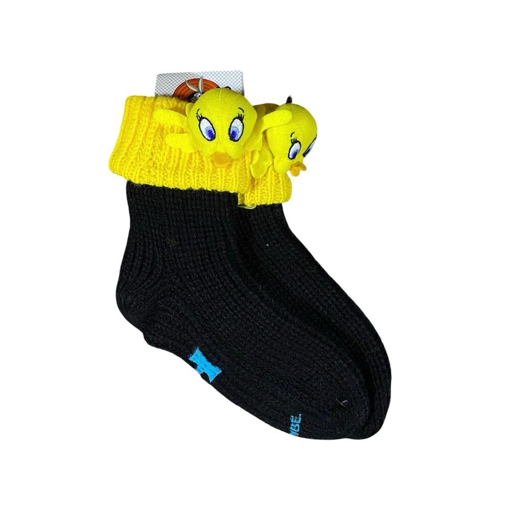 Vintage 90s Looney Tunes Tweety Sweater Socks NWT